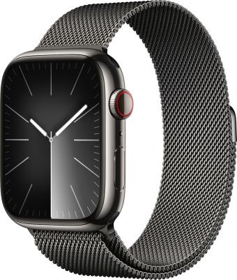 Watch Series 9 45 mm Graphite Stainless Steel Case with Slate Milanese Loop