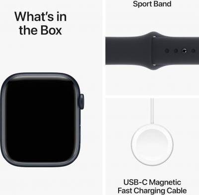 Watch Series 9 45 mm Midnight Aluminum Case with Black Sport Band – фото 7