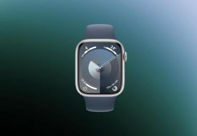 Watch Series 9 45 mm Silver Aluminum Case with Storm Blue Sport Band – фото 3