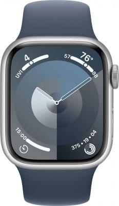 Watch Series 9 45 mm Silver Aluminum Case with Storm Blue Sport Band – фото 4