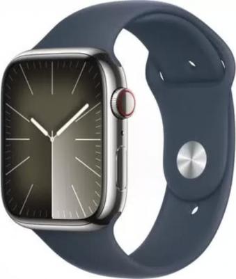 Watch Series 9 45 mm Silver Aluminum Case with Storm Blue Sport Band – фото 5