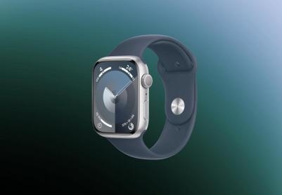 Watch Series 9 45 mm Silver Aluminum Case with Storm Blue Sport Band – фото 6