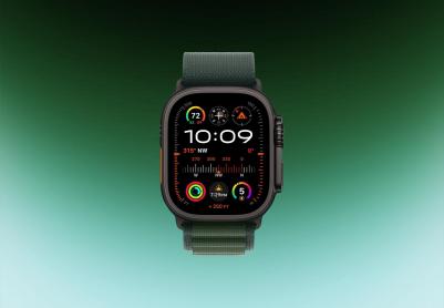 Watch Ultra 2 (2024) 49 mm Black Titanium Case with Dark Green Alpine Loop – фото 7