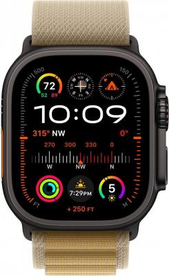 Watch Ultra 2 (2024) 49 mm Black Titanium Case with Tan Alpine Loop – фото 1