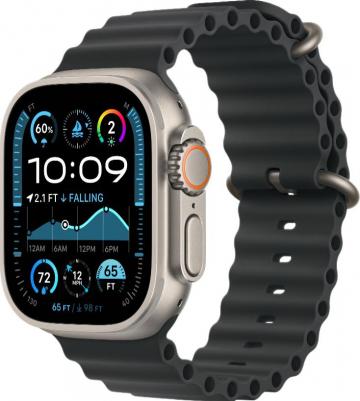 Watch Ultra 2 49 mm Natural Titanium Case with Black Ocean Band