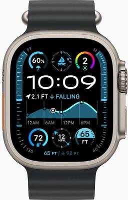 Watch Ultra 2 49 mm Natural Titanium Case with Black Ocean Band – фото 2