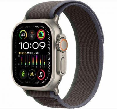 Watch Ultra 2 49 mm Natural Titanium Case with Blue/Black Trail Loop – фото 8