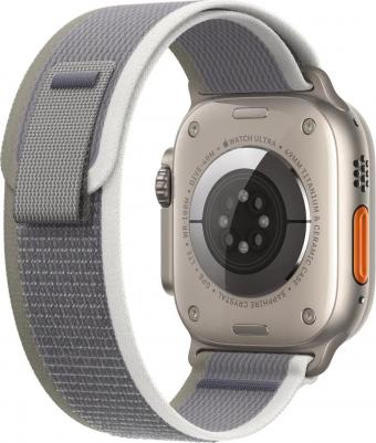 Watch Ultra 2 49 mm Natural Titanium Case with Green/Gray Trail Loop – фото 14