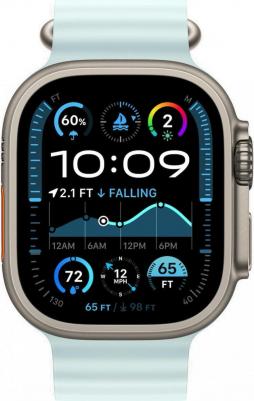 Watch Ultra 2 49 mm Natural Titanium Case with Ice Blue Ocean Band – фото 2