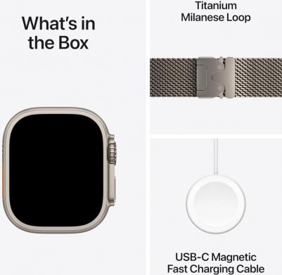 Watch Ultra 2 49 mm Natural Titanium Case with Natural Titanium Milanese Loop – фото 2
