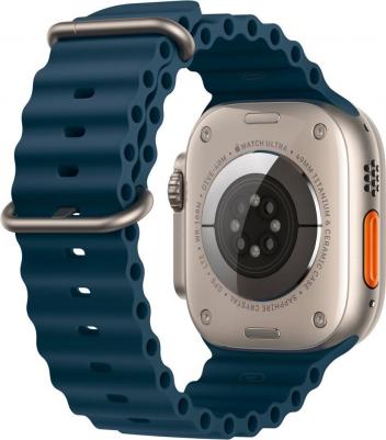Watch Ultra 2 49 mm Natural Titanium Case with Navy Ocean Band – фото 15