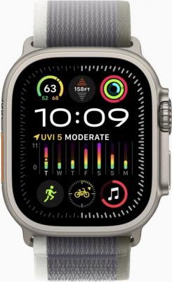 Watch Ultra 2 49 mm Natural Titanium Case with Olive Alpine Loop – фото 5