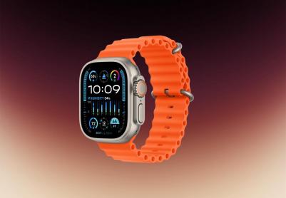 Watch Ultra 2 49 mm Natural Titanium Case with Orange Ocean Band – фото 5