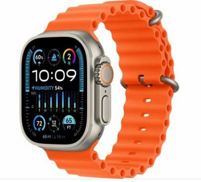 Watch Ultra 2 49 mm Natural Titanium Case with Orange Ocean Band – фото 6