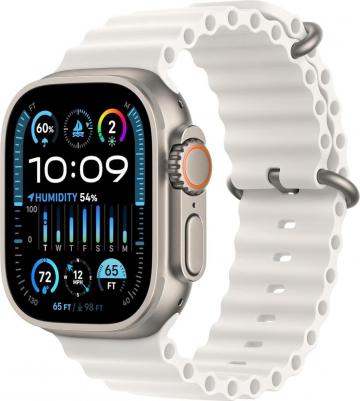 Watch Ultra 2 49 mm Natural Titanium Case with White Ocean Band
