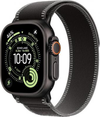 Watch Ultra 3 (2025) 49 mm Black Titanium Case with Black/Charcoal Trail Loop