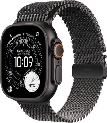 Watch Ultra 3 (2025) 49 mm Black Titanium Case with Black Titanium Milanese Loop