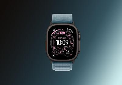 Watch Ultra 3 (2025) 49 mm Black Titanium Case with Light Blue Alpine Loop – фото 2