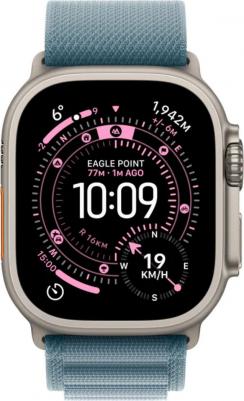 Watch Ultra 3 (2025) 49 mm Natural Titanium Case with Light Blue Alpine Loop – фото 3