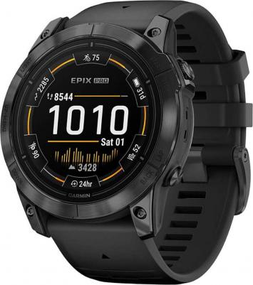 Epix Pro Gen 2 51 mm, Stainless Steel Case, Silicone Black