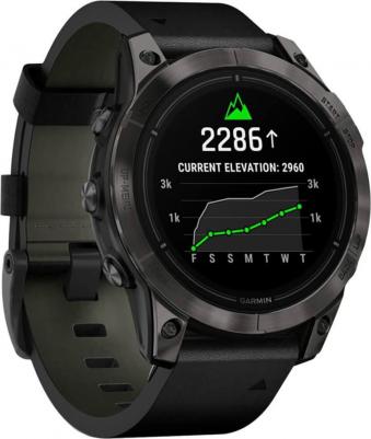 Epix Pro Gen 2 Sapphire 47 mm, Titanium Case, Leather Black – фото 5