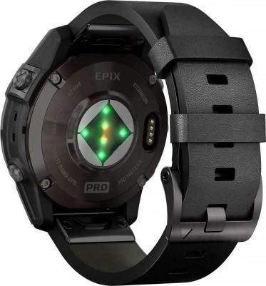 Epix Pro Gen 2 Sapphire 47 mm, Titanium Case, Leather Black – фото 8
