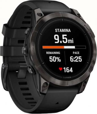 Epix Pro Gen 2 Sapphire 47 mm, Titanium Case, Silicone Black Graphite – фото 1