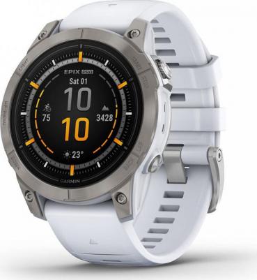 Epix Pro Gen 2 Sapphire 47 mm, Titanium Case, Silicone White – фото 5