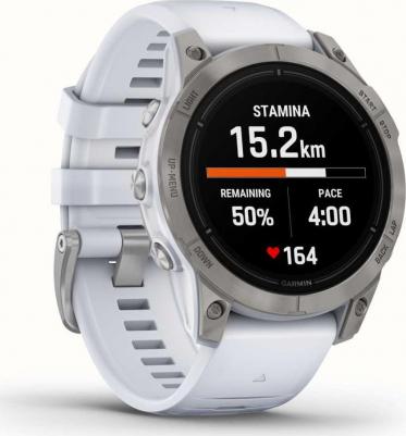 Epix Pro Gen 2 Sapphire 47 mm, Titanium Case, Silicone White – фото 9