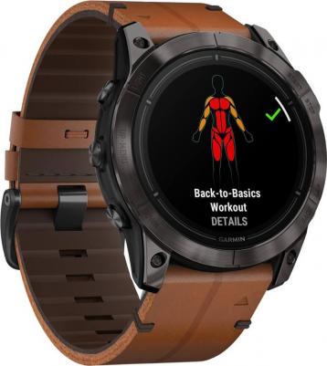 Epix Pro Gen 2 Sapphire 51 mm, Titanium Case, Leather Chestnut – фото 5