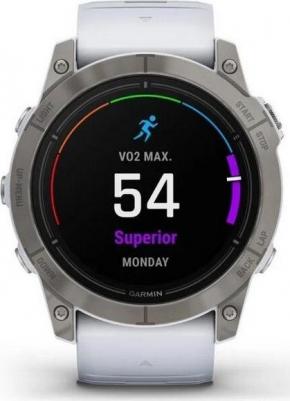 Epix Pro Gen 2 Sapphire 51 mm, Titanium Case, Silicone White