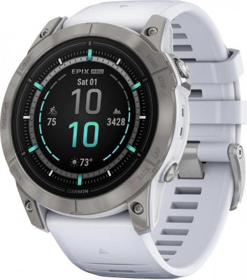 Epix Pro Gen 2 Sapphire 51 mm, Titanium Case, Silicone White – фото 7