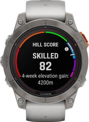 Fenix 7X Pro Solar Sapphire 51 mm, Titanium Case, Silicone Gray/Orange – фото 9