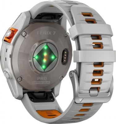 Fenix 7X Pro Solar Sapphire 51 mm, Titanium Case, Silicone Gray/Orange – фото 10