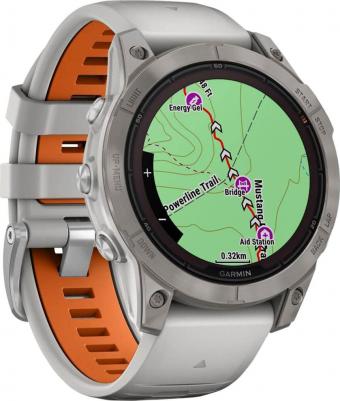 Fenix 7X Pro Solar Sapphire 51 mm, Titanium Case, Silicone Gray/Orange – фото 13