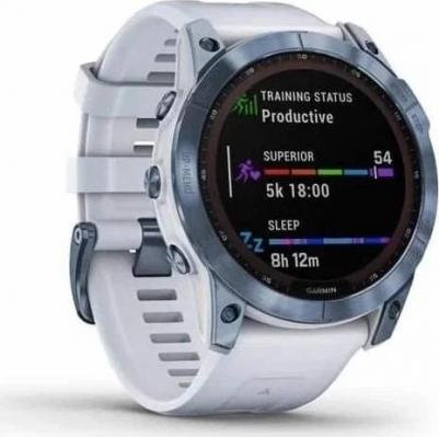 Fenix 7X Solar Sapphire 51 mm, Titanium Case, Silicone White – фото 9