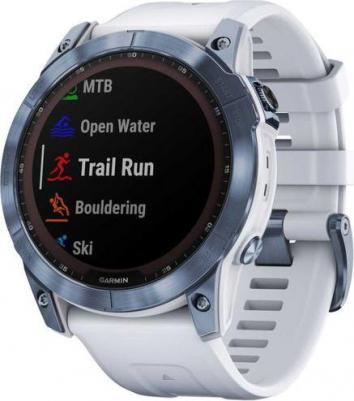 Fenix 7X Solar Sapphire 51 mm, Titanium Case, Silicone White – фото 12