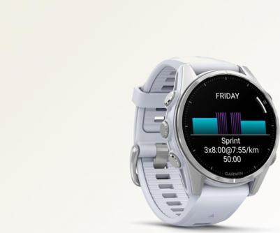 Fenix 8 Amoled 43 mm, Stainless Steel Case, Silicone White – фото 15