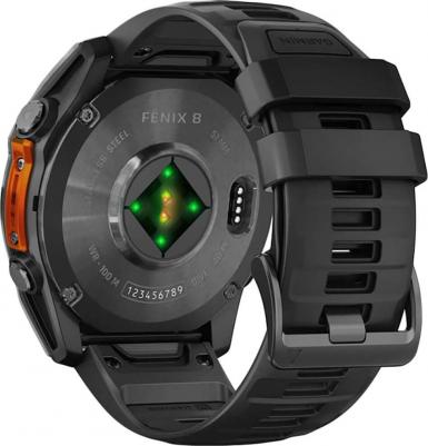 Fenix 8 Amoled 51 mm, Stainless Steel Case, Silicone Slate Gray – фото 2