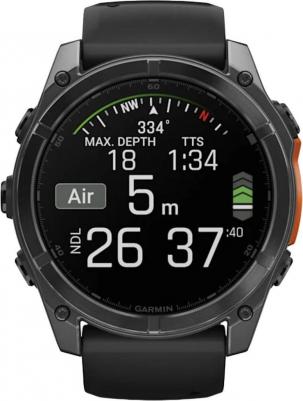 Fenix 8 Amoled 51 mm, Stainless Steel Case, Silicone Slate Gray – фото 10
