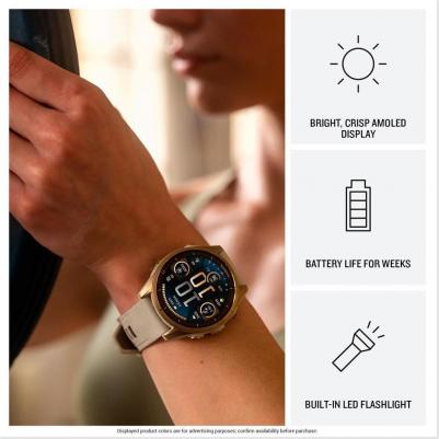 Fenix 8 Amoled Sapphire 43 mm, Stainless Steel Case, Silicone Dark Sandstone – фото 11