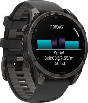 Fenix 8 Amoled Sapphire 47 mm, Titanium Case, Silicone Black – фото 6