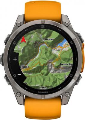 Fenix 8 Amoled Sapphire 47 mm, Titanium Case, Silicone Orange – фото 10