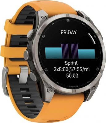 Fenix 8 Amoled Sapphire 47 mm, Titanium Case, Silicone Orange – фото 19