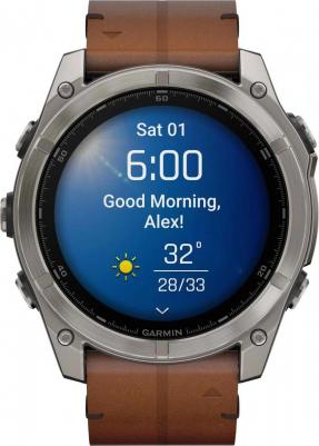 Fenix 8 Amoled Sapphire 51 mm, Titanium Case, Leather Chestnut – фото 9