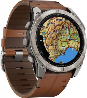 Fenix 8 Amoled Sapphire 51 mm, Titanium Case, Leather Chestnut – фото 10
