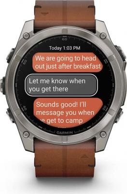 Fenix 8 Amoled Sapphire 51 mm, Titanium Case, Leather Chestnut – фото 11