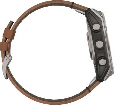 Fenix 8 Amoled Sapphire 51 mm, Titanium Case, Leather Chestnut – фото 16