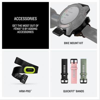 Fenix 8 Amoled Sapphire 51 mm, Titanium Case, Silicone Black – фото 8