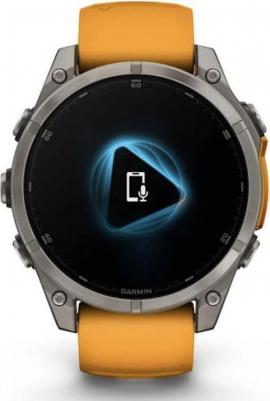 Fenix 8 Amoled Sapphire 51 mm, Titanium Case, Silicone Orange – фото 8